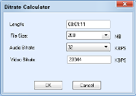 ImTOO DVD to DivX Converter Guide - Bitrate calculator