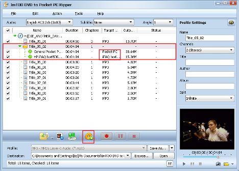 ImTOO DVD to Pocket PC Ripper Guide - Set new profile