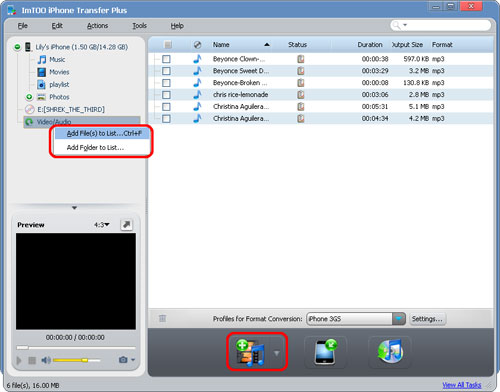 Transfer videos to iPhone