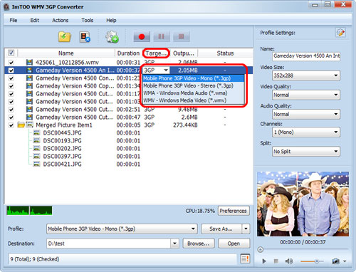 video converter 3gp wmv