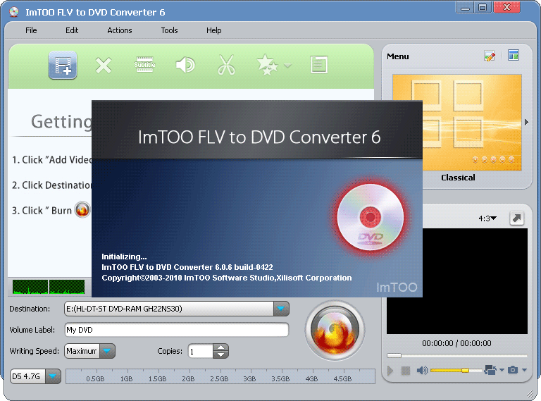 ImTOO FLV to DVD Converter