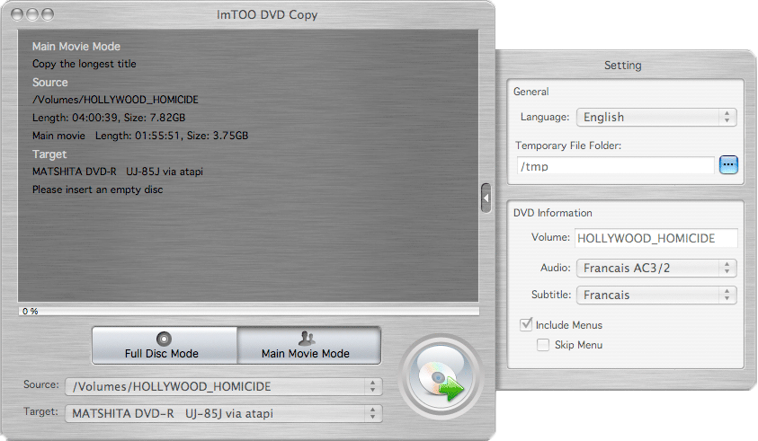 ImTOO DVD Copy for Mac